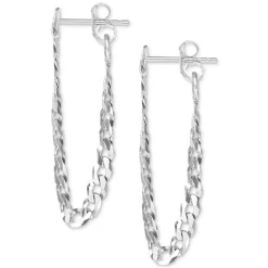 Cheapest 🌟 Giani Bernini Curb Link Chain Dangle Drop Earrings, Created For Macy's Sterling Silver 🧨 -Giani Bernini Shop unnamed file 675