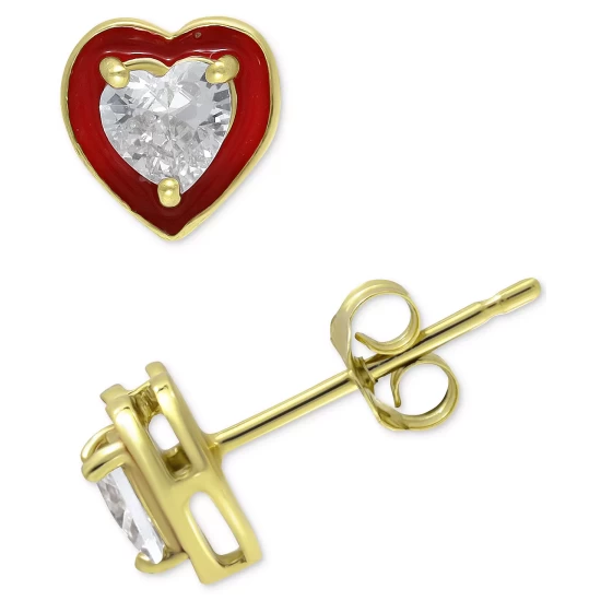 Best reviews of 💯 Giani Bernini Cubic Zirconia Cubic Zirconia Red Enamel Heart Stud Earrings, Created For Macy's Gold Over Silver 👏 4 Best reviews of 💯 Giani Bernini Cubic Zirconia Cubic Zirconia Red Enamel Heart Stud Earrings, Created For Macy's Gold Over Silver 👏 - Image 4