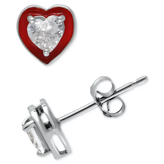 Best reviews of 💯 Giani Bernini Cubic Zirconia Cubic Zirconia Red Enamel Heart Stud Earrings, Created For Macy's Gold Over Silver 👏 5 Best reviews of 💯 Giani Bernini Cubic Zirconia Cubic Zirconia Red Enamel Heart Stud Earrings, Created For Macy's Gold Over Silver 👏 - Image 5