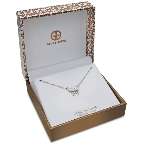 Best Pirce โ๏ธ Giani Bernini Cubic Zirconia Butterfly 18 Pendant Necklace In Sterling Silver, Created For Macy's ๐ 3 Best Pirce โ๏ธ Giani Bernini Cubic Zirconia Butterfly 18 Pendant Necklace In Sterling Silver, Created For Macy's ๐ - Image 3