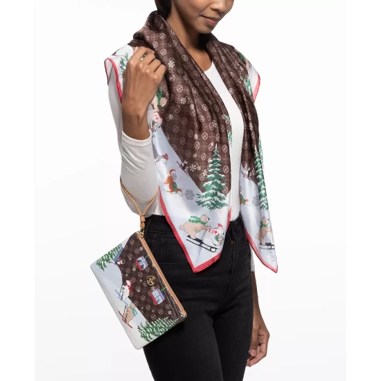 Budget 👏 Giani Bernini Giftable Holiday Bears Square Scarf Brown ✔️ 6 Budget 👏 Giani Bernini Giftable Holiday Bears Square Scarf Brown ✔️ - Image 6