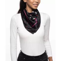 New 😍 Giani Bernini Women's Scribble Hearts Square Scarf Black 😀 -Giani Bernini Shop unnamed file 735
