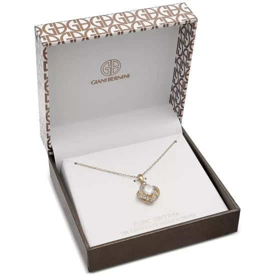 Budget ๐งจ Giani Bernini Cubic Zirconia Love Knot Pendant Necklace, 18 + 2 Extender, Created For Macy's Rose Gold โ 3 Budget ๐งจ Giani Bernini Cubic Zirconia Love Knot Pendant Necklace, 18 + 2 Extender, Created For Macy's Rose Gold โ - Image 3