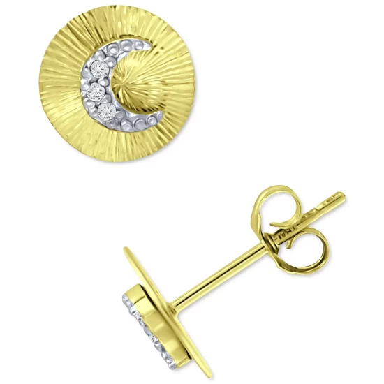 Best Pirce ๐ Giani Bernini Cubic Zirconia Moon Disc Stud Earrings, Created For Macy's Sterling Silver โจ 5 Best Pirce ๐ Giani Bernini Cubic Zirconia Moon Disc Stud Earrings, Created For Macy's Sterling Silver โจ - Image 5