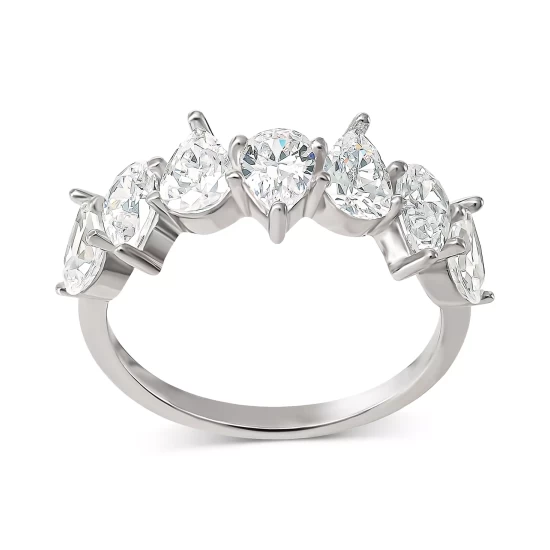 Best Pirce 🔥 Giani Bernini Cubic Zirconia Pear-Shape Band In Sterling Silver, Created For Macy's ✨ 4 Best Pirce 🔥 Giani Bernini Cubic Zirconia Pear-Shape Band In Sterling Silver, Created For Macy's ✨ - Image 4