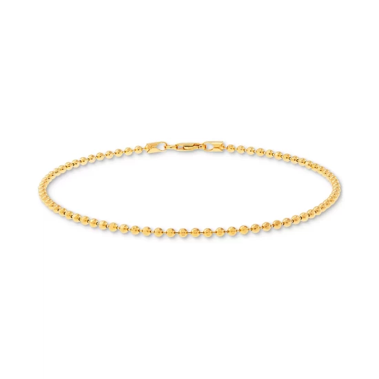 Budget 🧨 Giani Bernini Beaded Link Ankle Bracelet In 18k Gold-Plated Sterling Silver, Created For Macy's Gold Over Silver ✔️ 3 Budget 🧨 Giani Bernini Beaded Link Ankle Bracelet In 18k Gold-Plated Sterling Silver, Created For Macy's Gold Over Silver ✔️ - Image 3