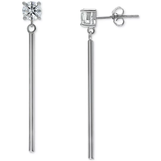 Brand new ๐ Giani Bernini Cubic Zirconia Vertical Bar Drop Earrings, Created For Macy's Gold Over Silver ๐ฅฐ 4 Brand new ๐ Giani Bernini Cubic Zirconia Vertical Bar Drop Earrings, Created For Macy's Gold Over Silver ๐ฅฐ - Image 4