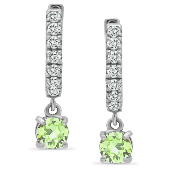 Brand new ✔️ Giani Bernini Cubic Zirconia Dangle Drop Huggie Hoop Earring In Sterling Silver Or 18k Gold Over Silver (Also Available In Lab Created Opal) Lt Green/silver 👍 6 Brand new ✔️ Giani Bernini Cubic Zirconia Dangle Drop Huggie Hoop Earring In Sterling Silver Or 18k Gold Over Silver (Also Available In Lab Created Opal) Lt Green/silver 👍 - Image 6