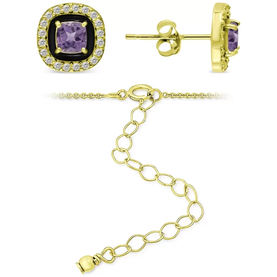 Best Pirce ⌛ Giani Bernini 2-Pc. Set Blue Topaz (1/2 Ct. T.w.), Cubic Zirconia & Enamel Pendant Necklace & Matching Stud Earrings (Also In Lab-Created Opal, Green Quartz, & Amethyst), Created For Macy's Opal/blue 🎁 11 Best Pirce ⌛ Giani Bernini 2-Pc. Set Blue Topaz (1/2 Ct. T.w.), Cubic Zirconia & Enamel Pendant Necklace & Matching Stud Earrings (Also In Lab-Created Opal, Green Quartz, & Amethyst), Created For Macy's Opal/blue 🎁 - Image 11