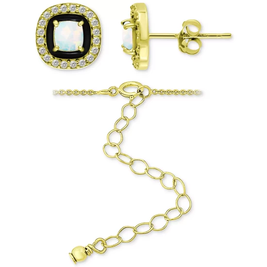 Best Pirce ⌛ Giani Bernini 2-Pc. Set Blue Topaz (1/2 Ct. T.w.), Cubic Zirconia & Enamel Pendant Necklace & Matching Stud Earrings (Also In Lab-Created Opal, Green Quartz, & Amethyst), Created For Macy's Opal/blue 🎁 12 Best Pirce ⌛ Giani Bernini 2-Pc. Set Blue Topaz (1/2 Ct. T.w.), Cubic Zirconia & Enamel Pendant Necklace & Matching Stud Earrings (Also In Lab-Created Opal, Green Quartz, & Amethyst), Created For Macy's Opal/blue 🎁 - Image 12