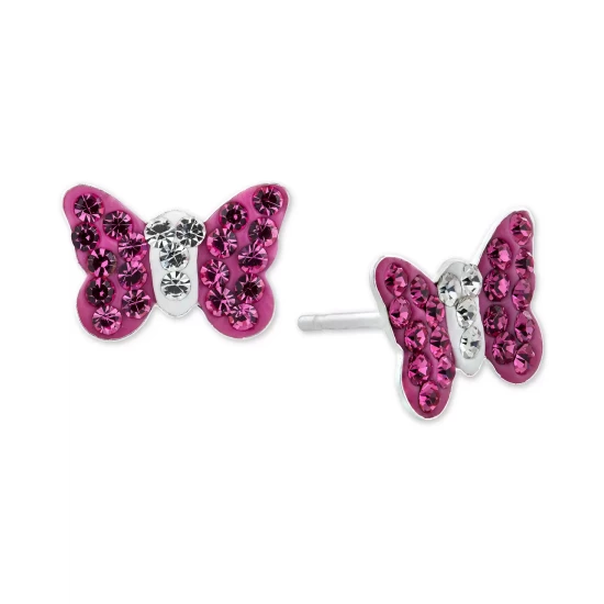 Brand new 🥰 Giani Bernini Crystal Pavé Butterfly Stud Earrings In Sterling Silver, Created For Macy's Multi ✨ 2 Brand new 🥰 Giani Bernini Crystal Pavé Butterfly Stud Earrings In Sterling Silver, Created For Macy's Multi ✨ - Image 2